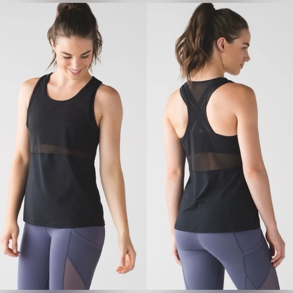 Lululemon Fast As Light 2-In-1 Tank Black Size 6
